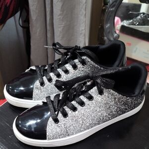Black and Silver Women's Sneakers